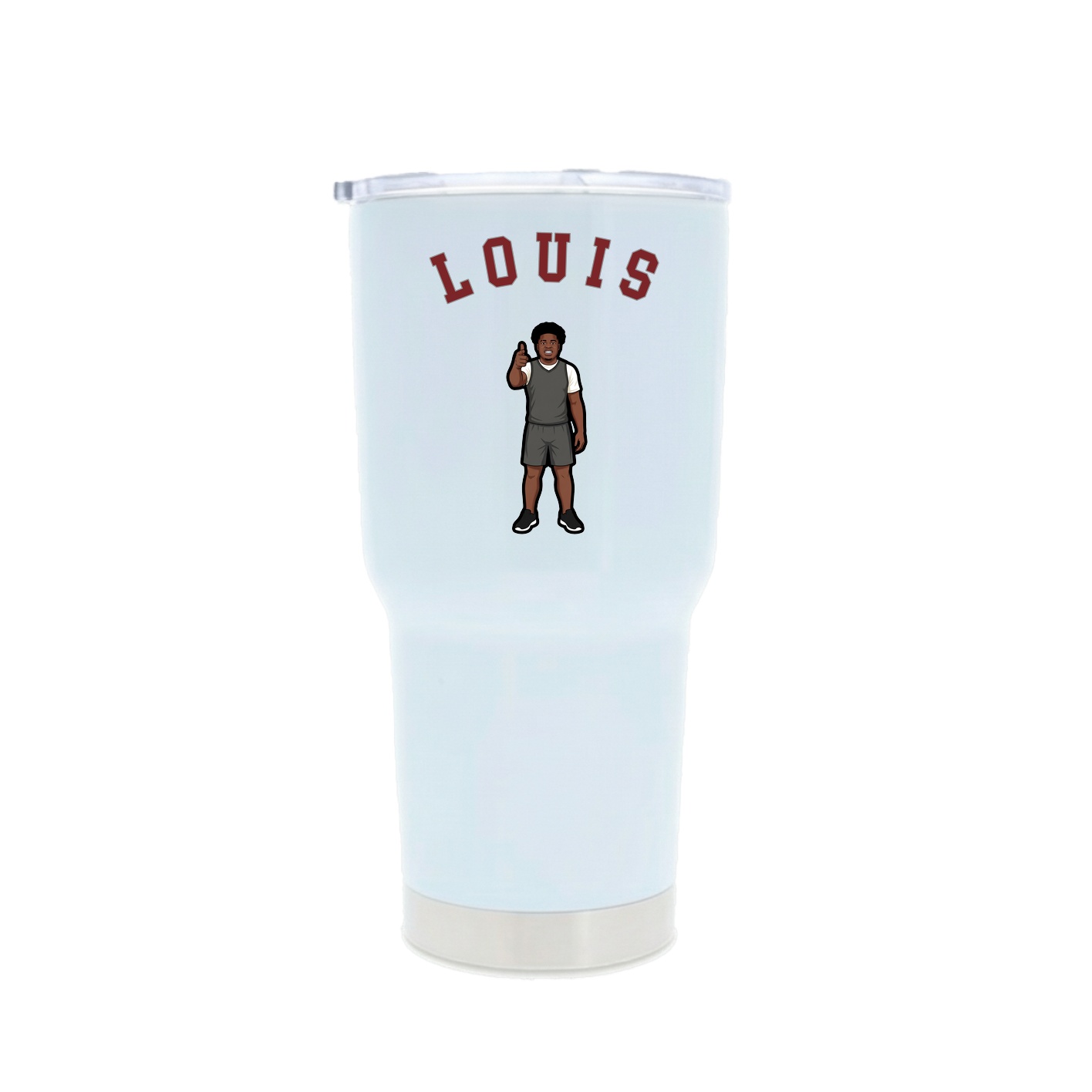 30oz Stainless Steel Tumbler — Shirsey Arch in White