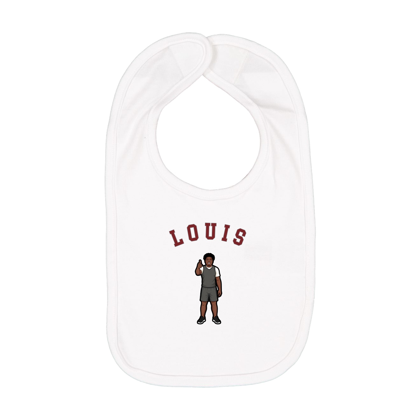 Infant Bib — Shirsey Arch in White