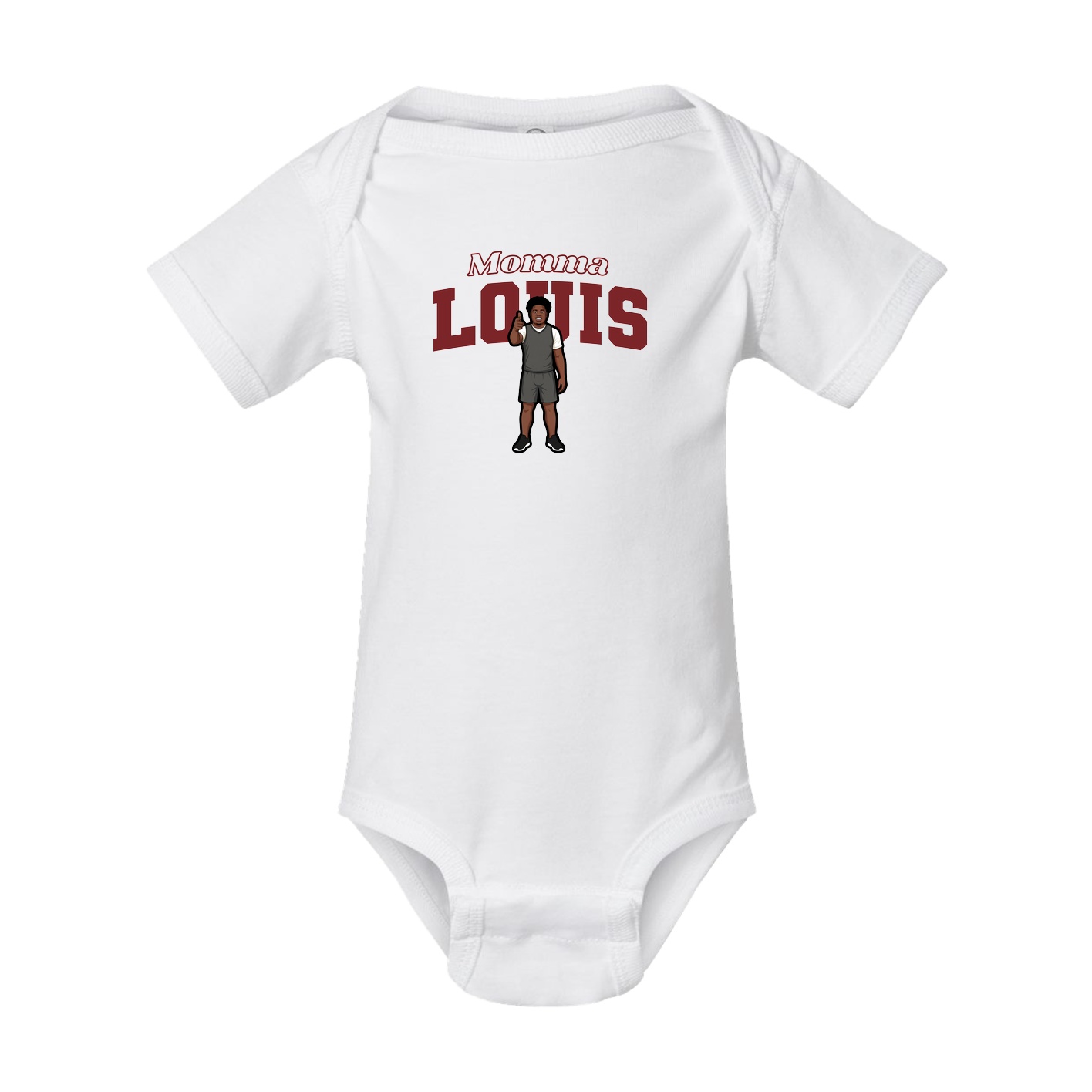 Baby Onesie — Mothers Day Block in White