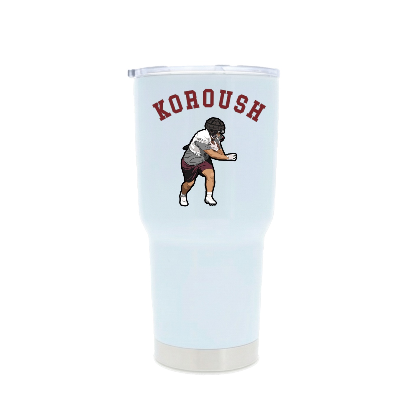 30oz Stainless Steel Tumbler — Shirsey Arch in White