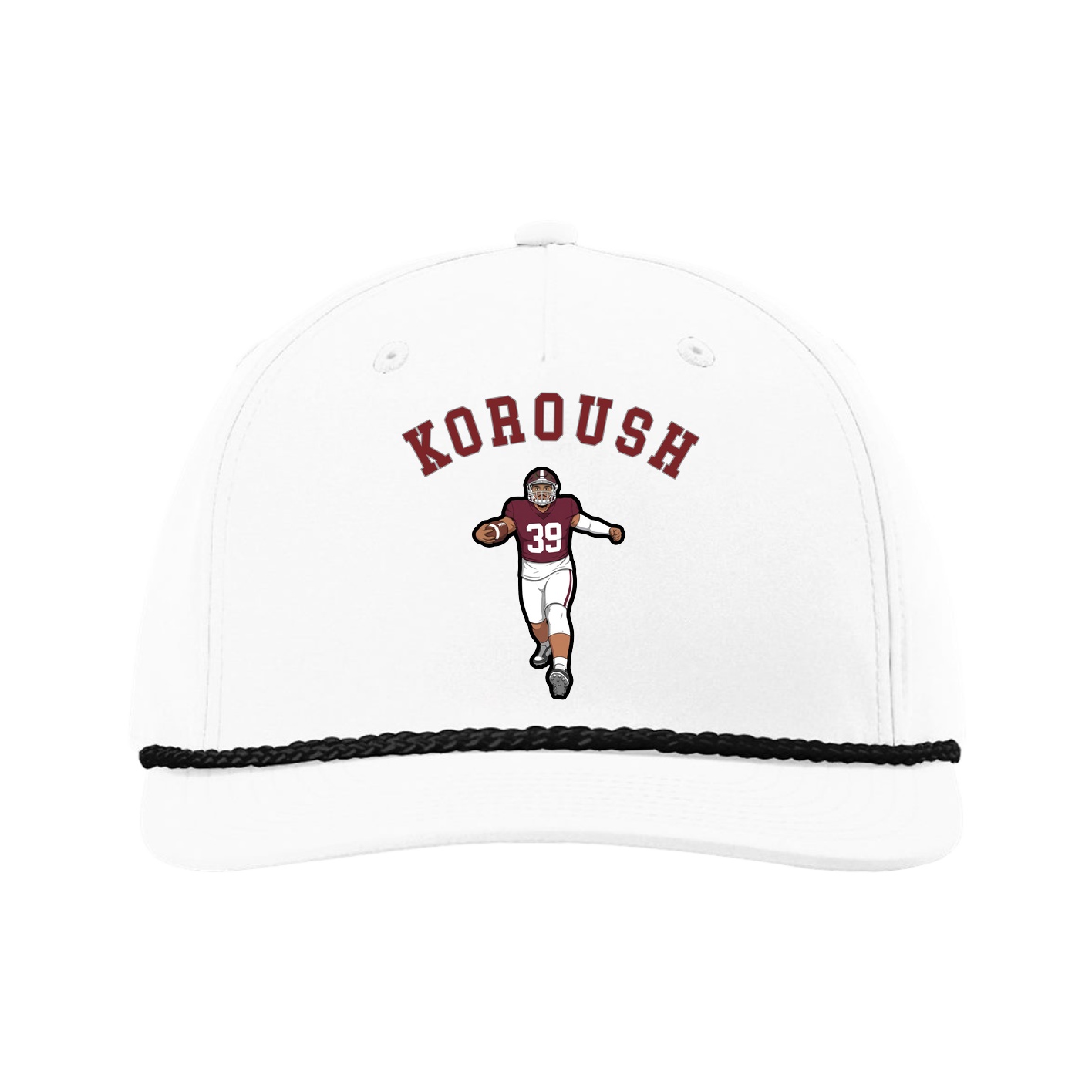 Five-Panel Classic Rope Cap — Shirsey Arch in White