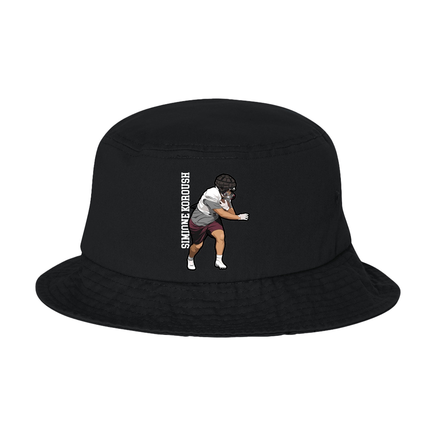 Bucket Cap — Name Vertical in Black