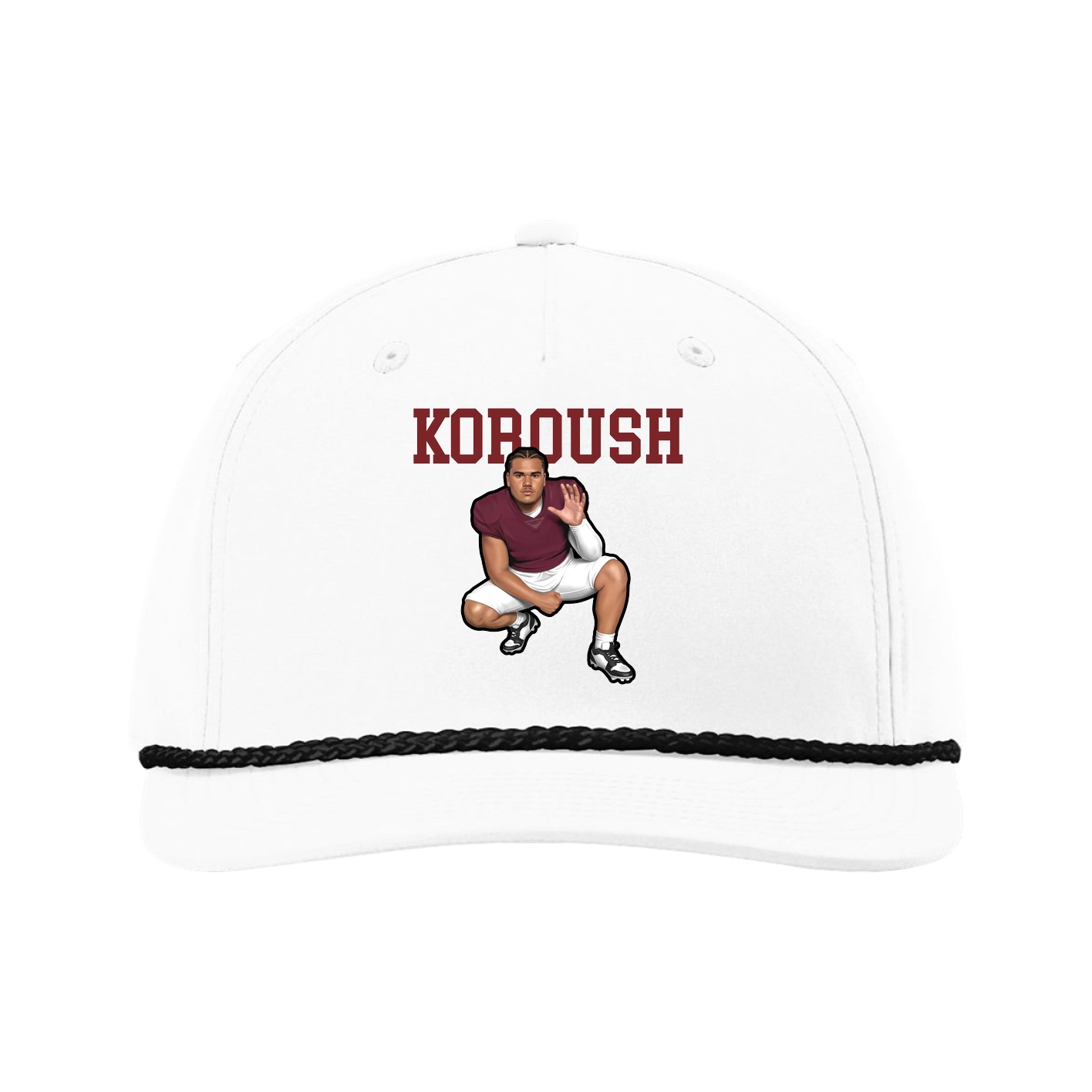 Five-Panel Classic Rope Cap — Shirsey in White