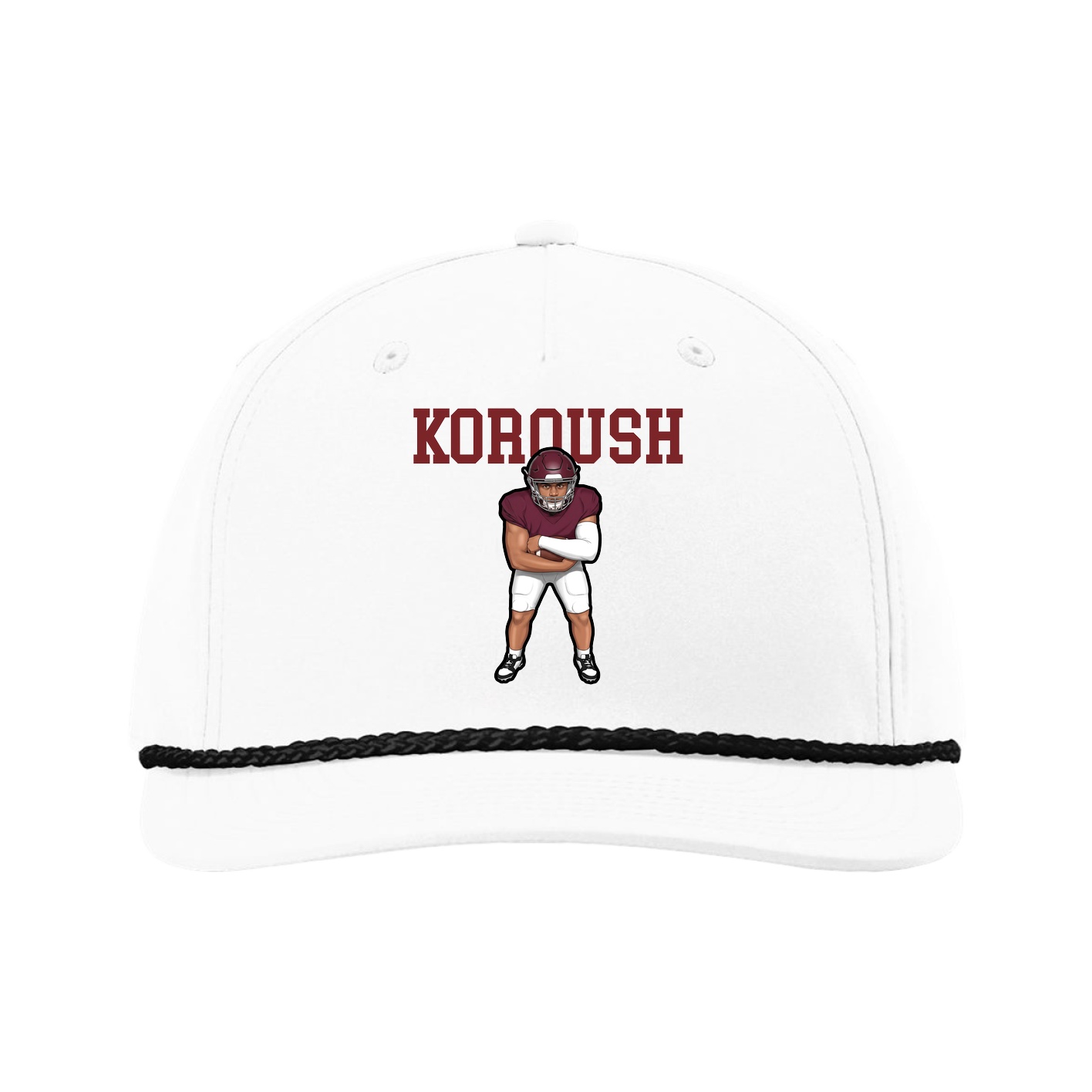 Five-Panel Classic Rope Cap — Shirsey in White