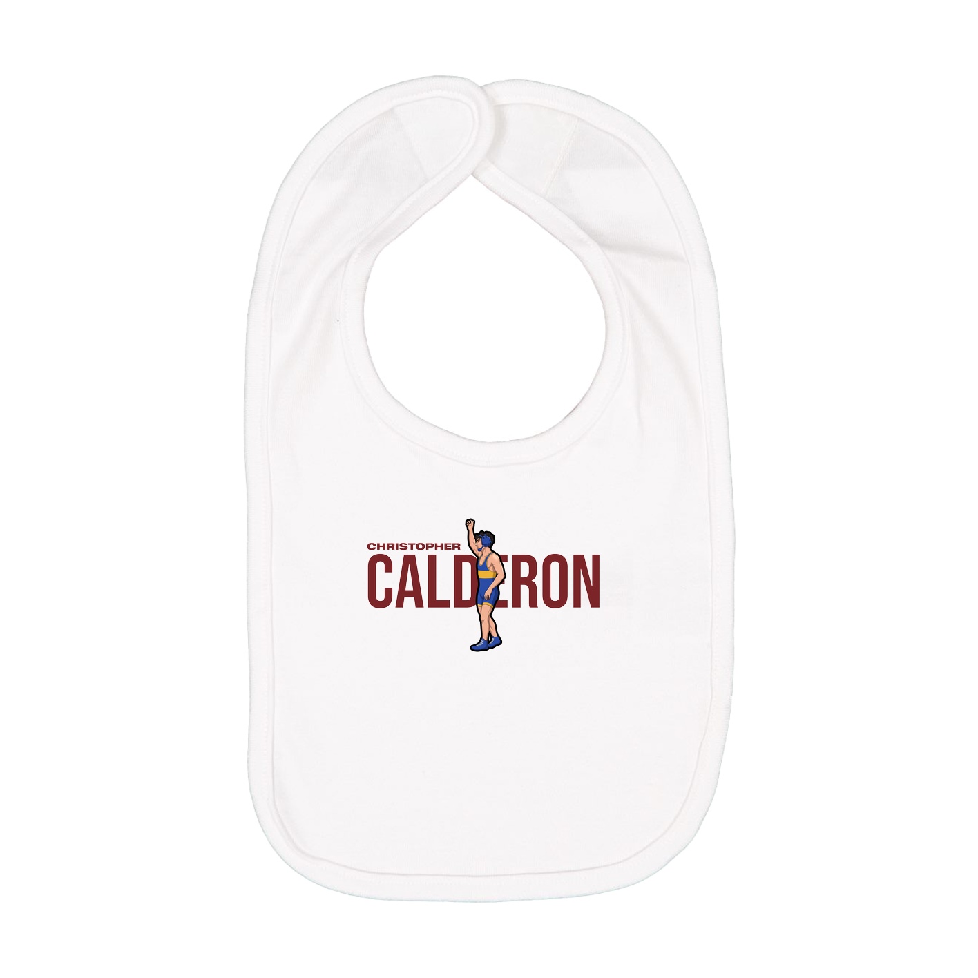 Infant Bib — Player Name in White