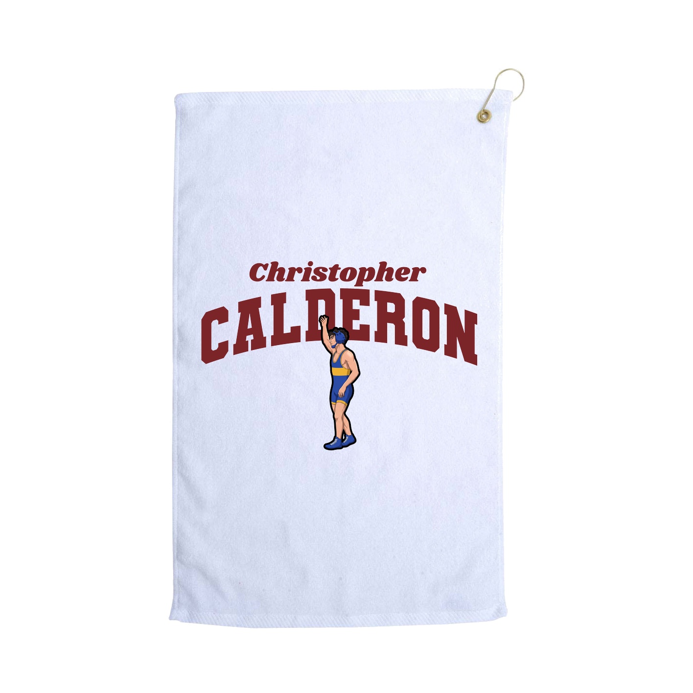 Golf Towel — Signature Arch in White