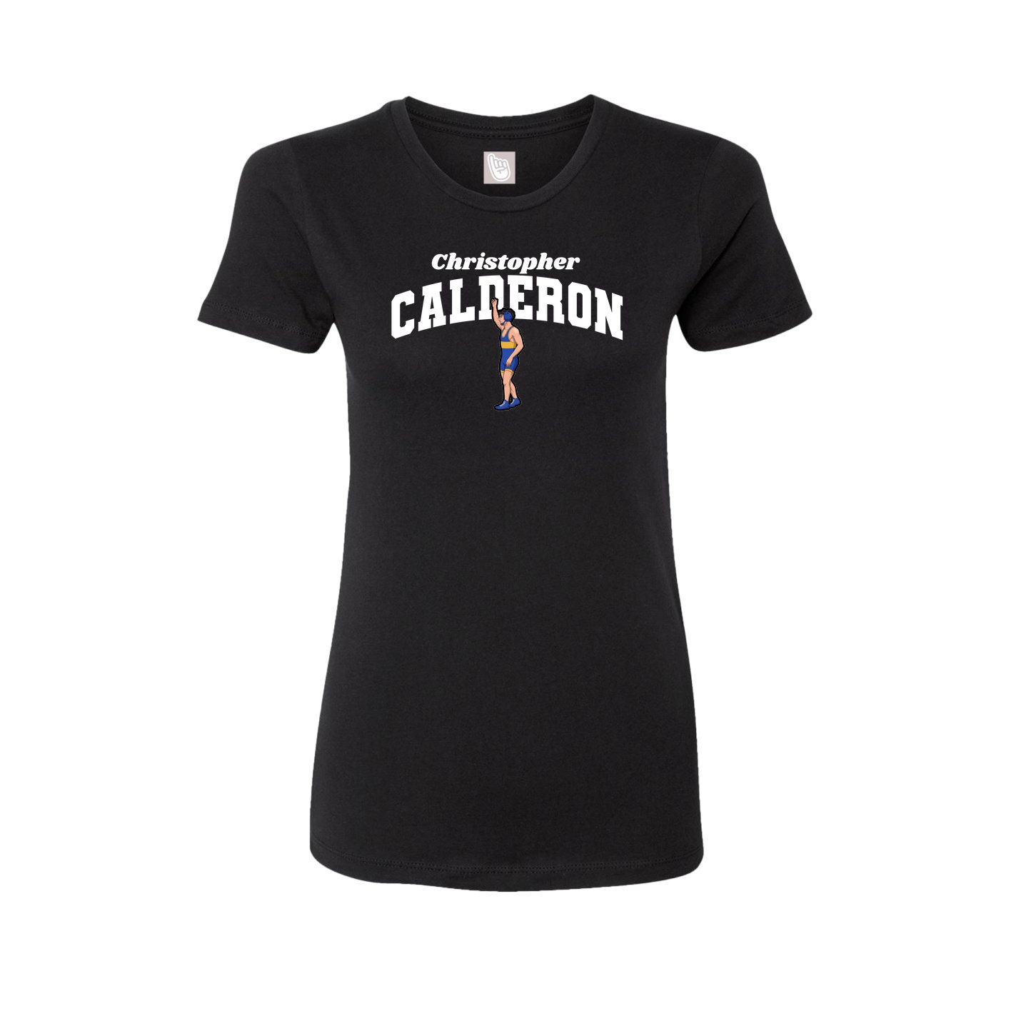 Fitted Women's Tee — Signature Arch in Black
