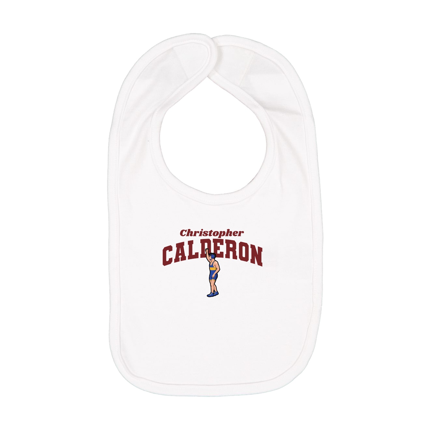 Infant Bib — Signature Arch in White