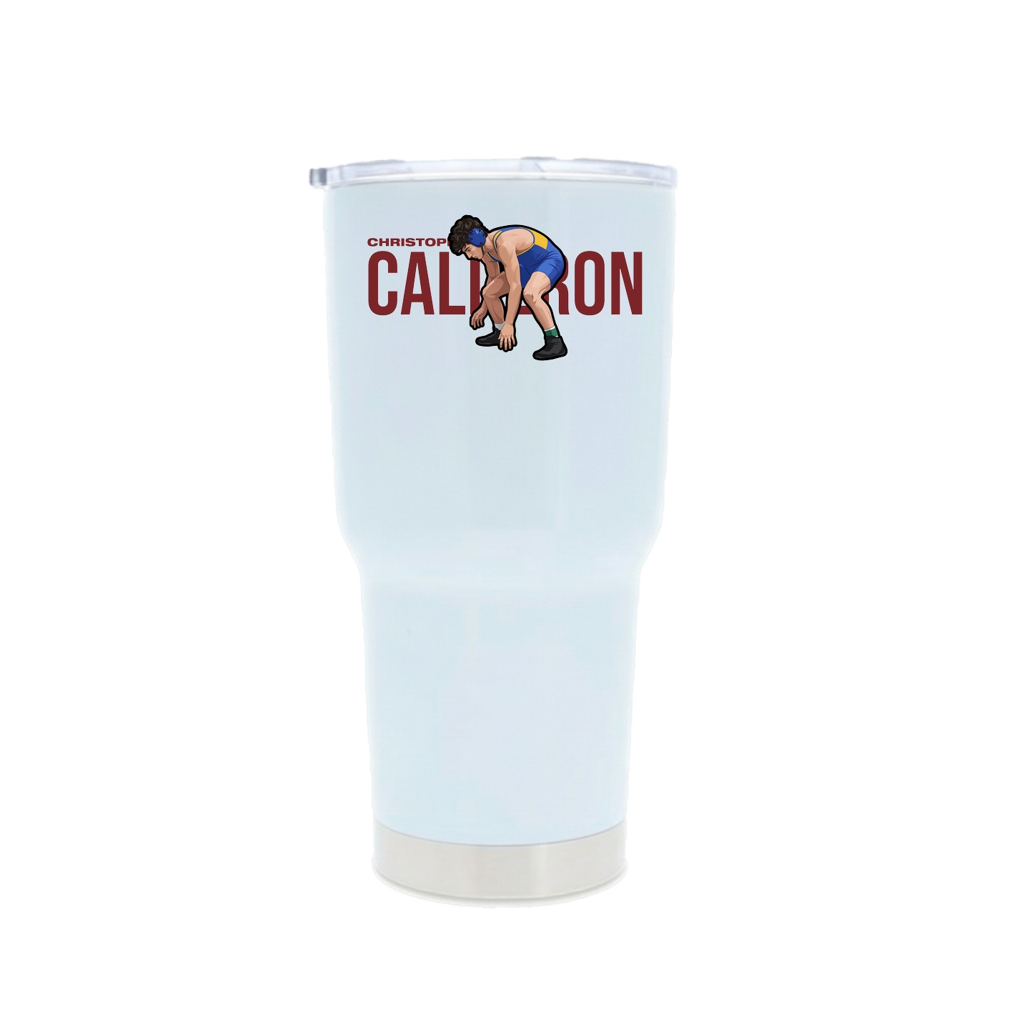 30oz Stainless Steel Tumbler — Player Name in White