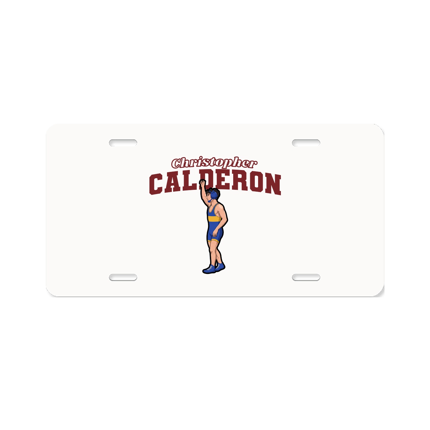 License Plate — Name Arch in Classic