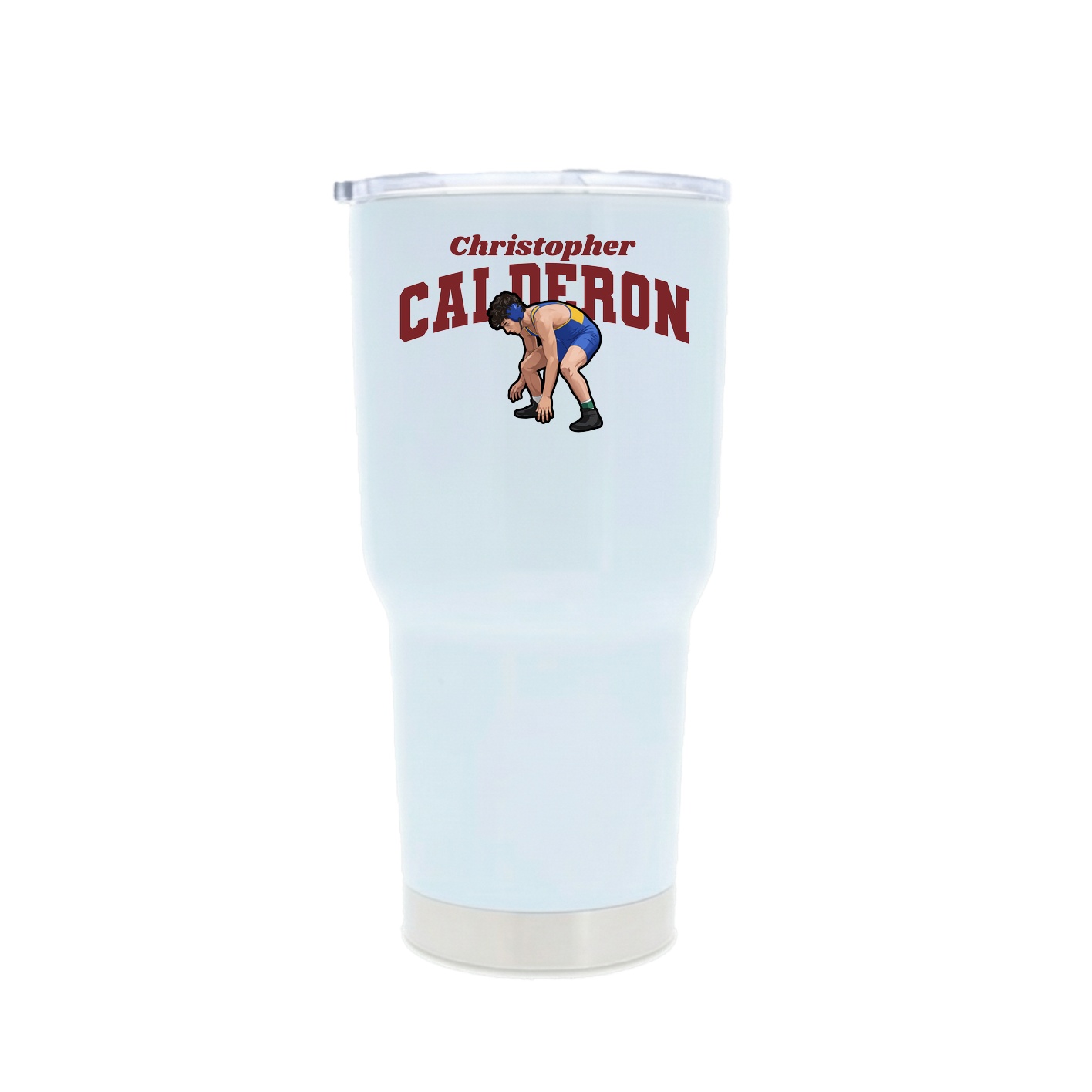 30oz Stainless Steel Tumbler — Signature Arch in White