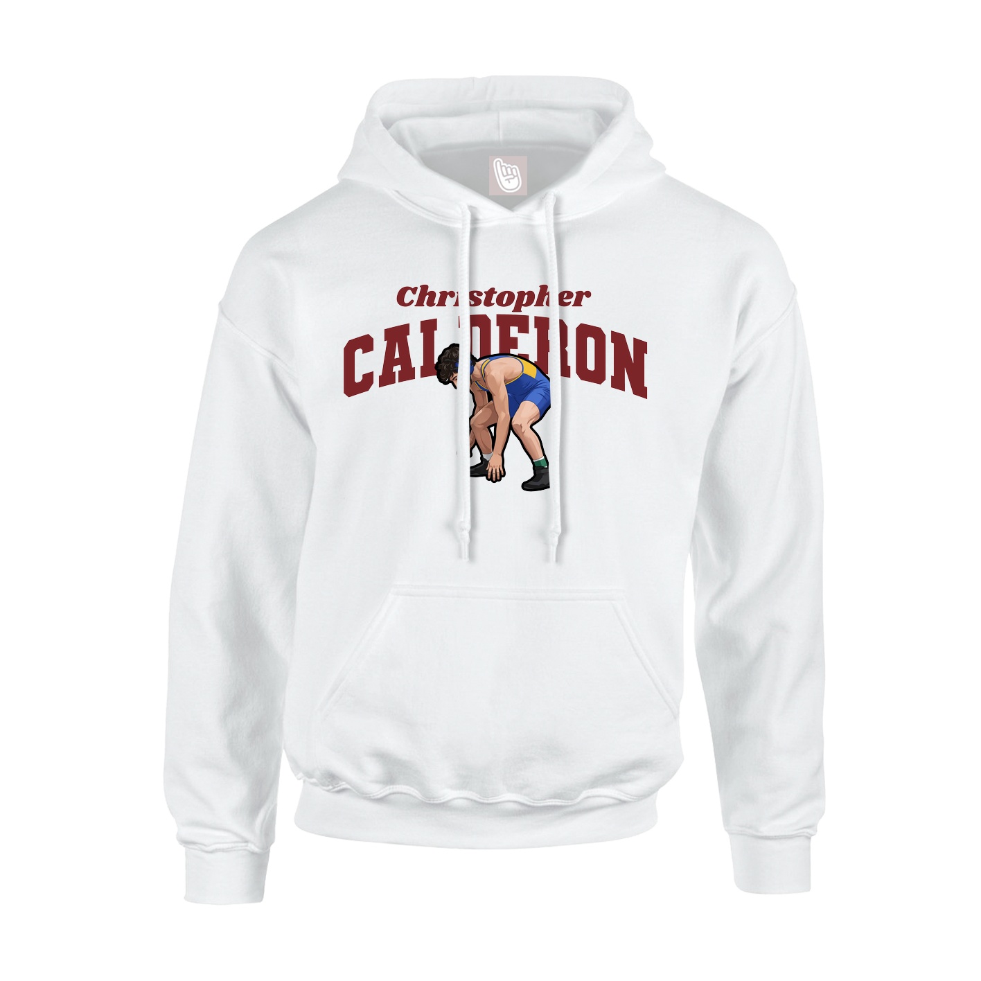 Hoodie — Signature Arch in White