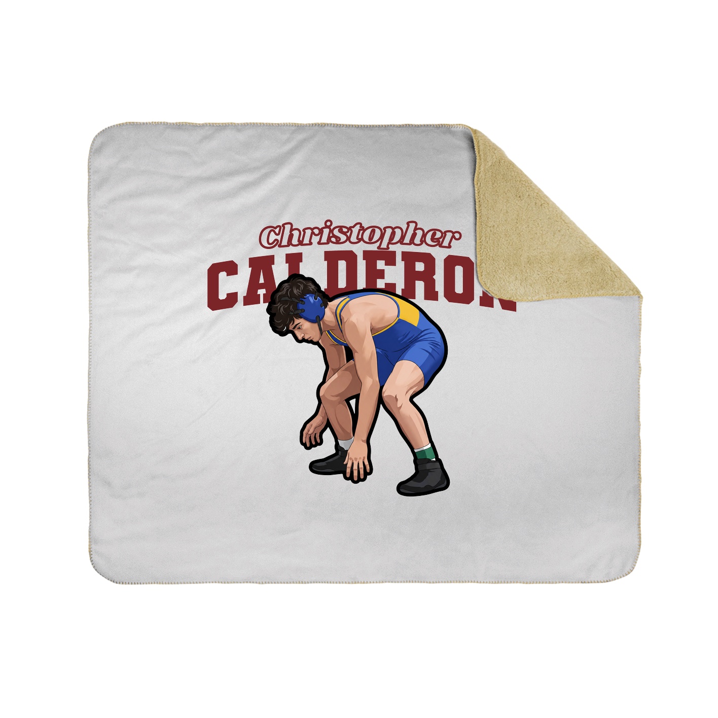 Throw Blanket — Name Arch in White