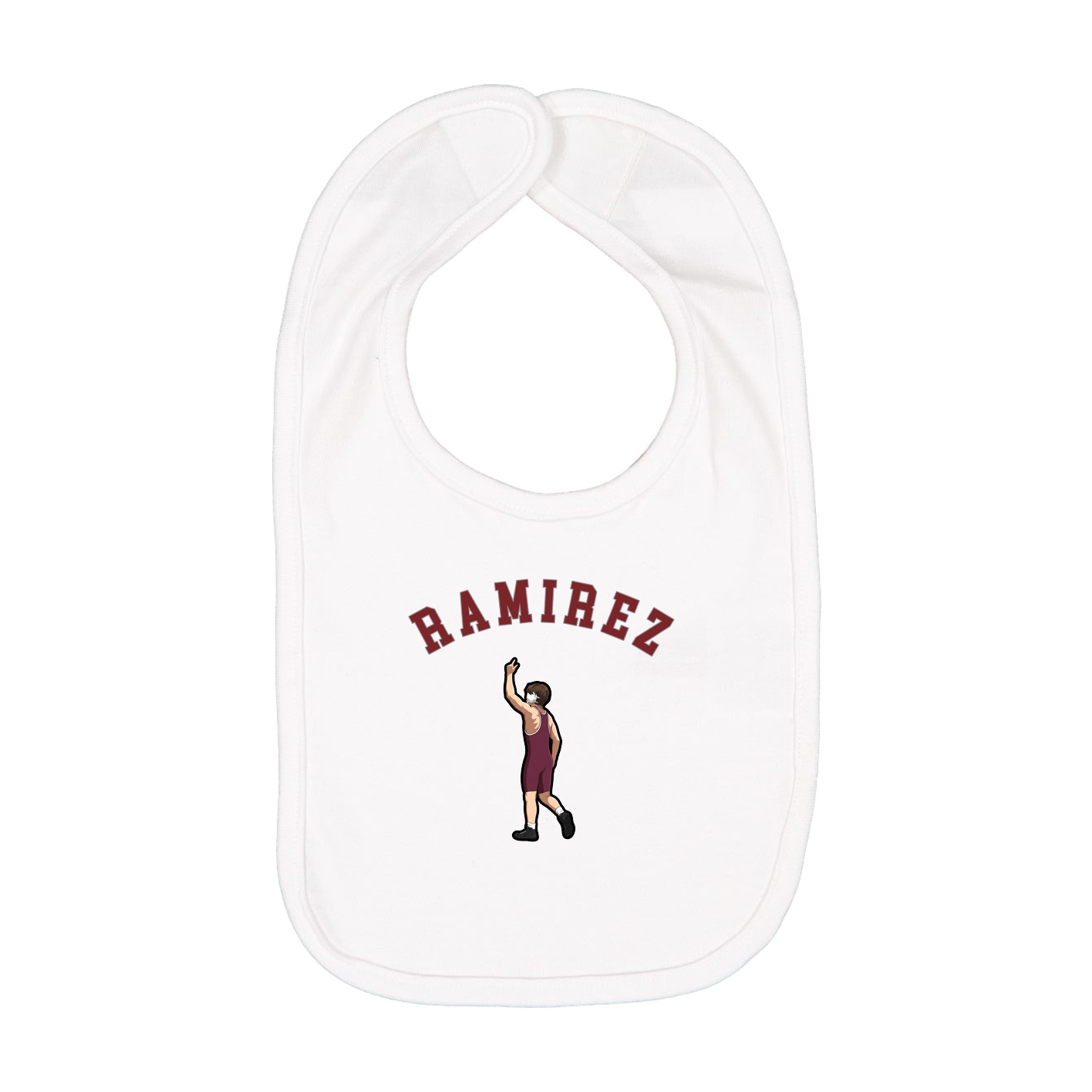 Infant Bib — Shirsey Arch in White