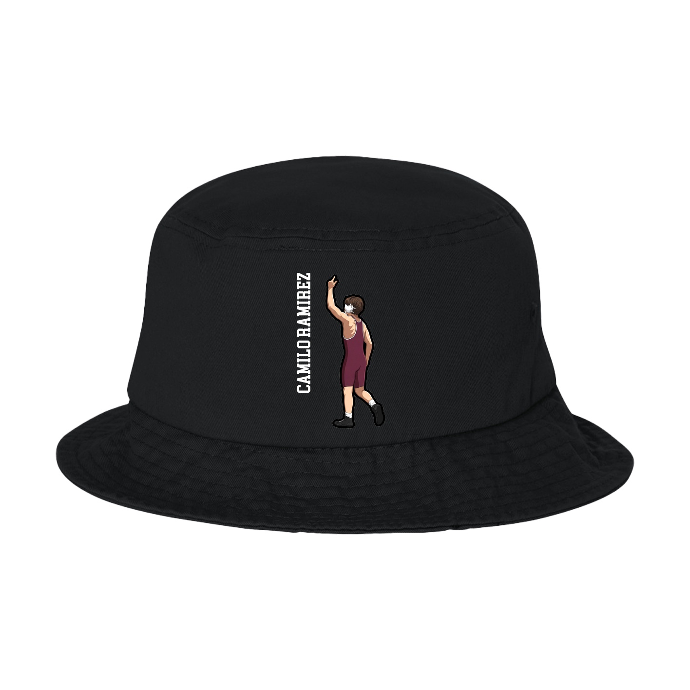 Bucket Cap — Name Vertical in Black