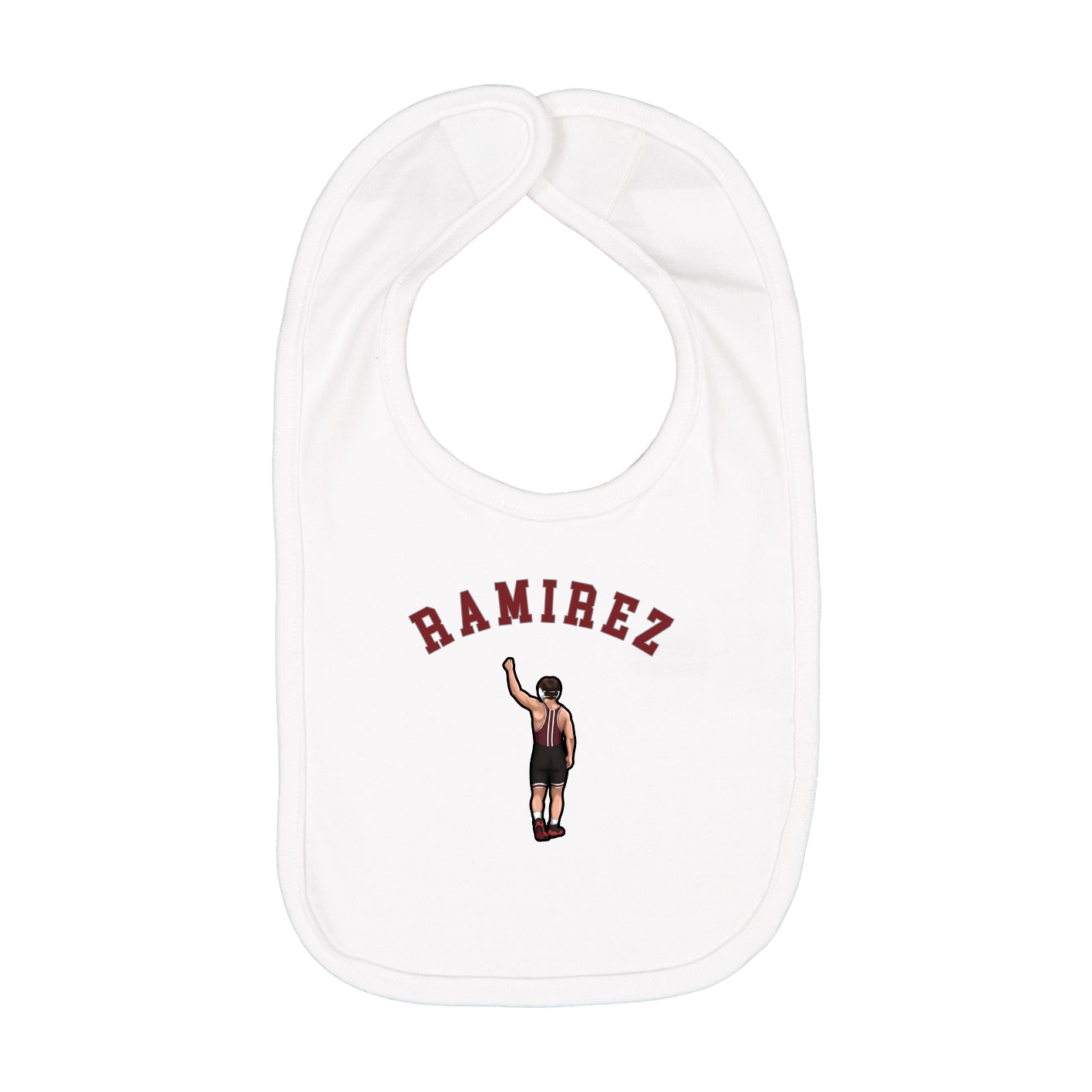 Infant Bib — Shirsey Arch in White