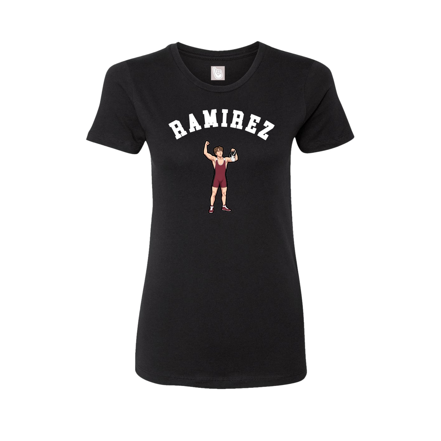 Fitted Women's Tee — Shirsey Arch in Black
