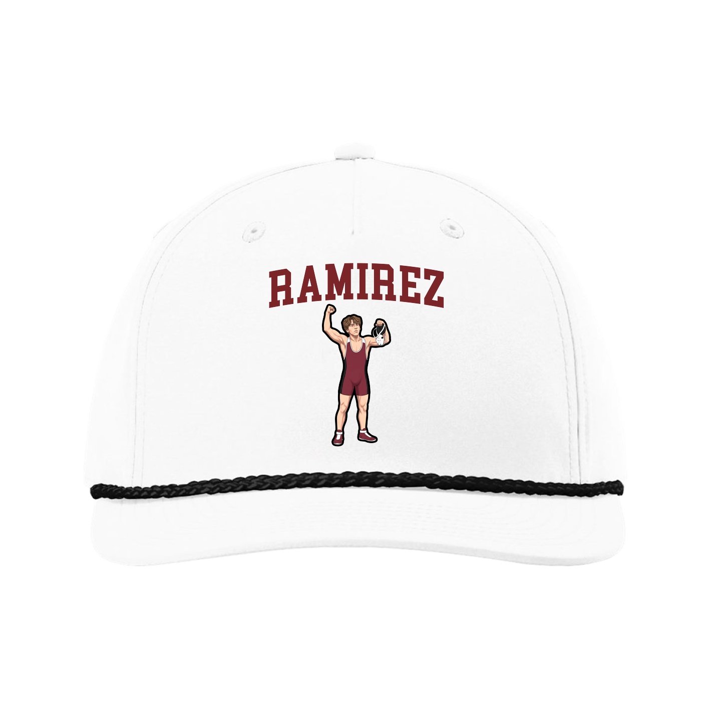 Five-Panel Classic Rope Cap — Shirsey in White