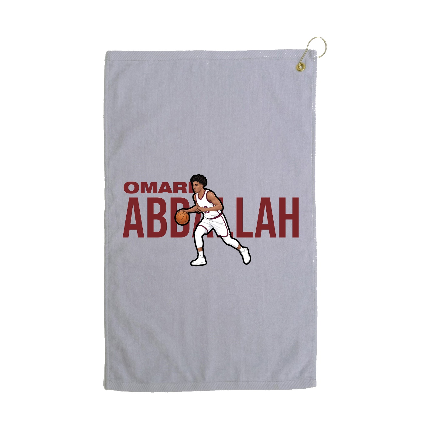 Golf Towel — Player Name in Grey