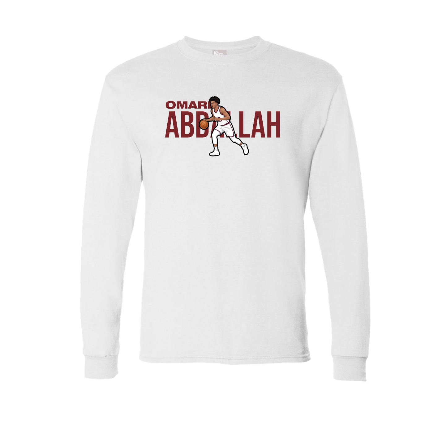 Long Sleeve Tee — Player Name in White