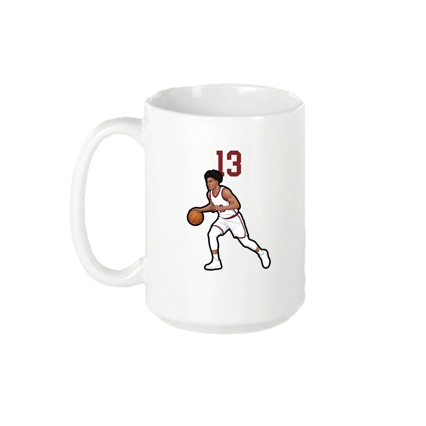 15oz Coffee Mug — Number Top in White
