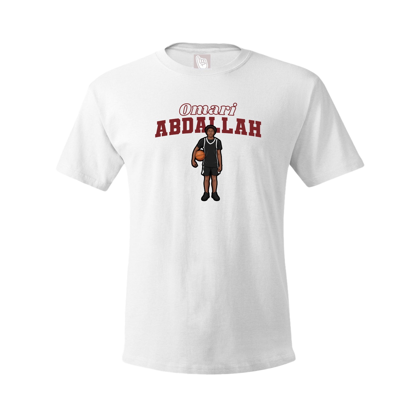 Youth Tee — Name Arch in White