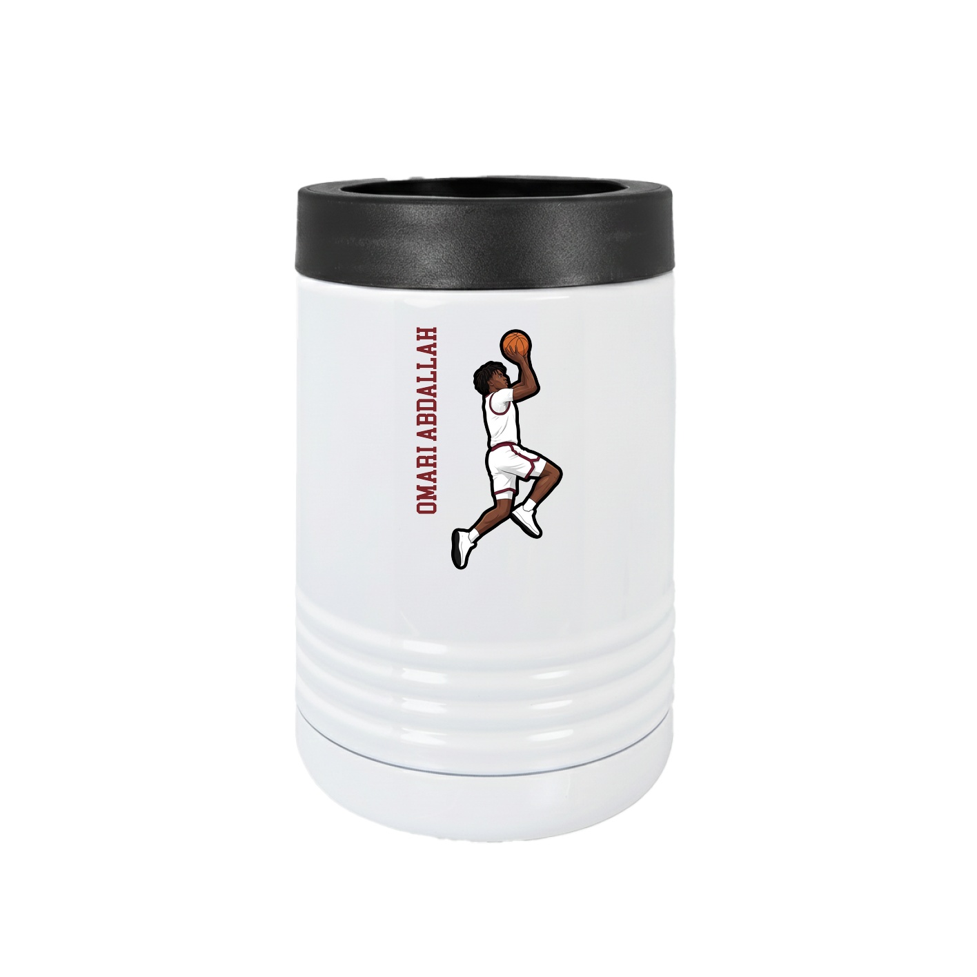 Beverage Holder — Name Vertical in White