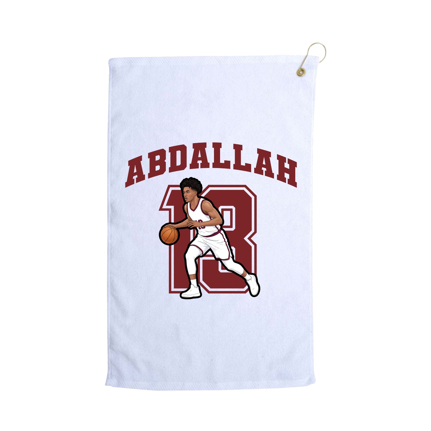 Golf Towel — Number in White