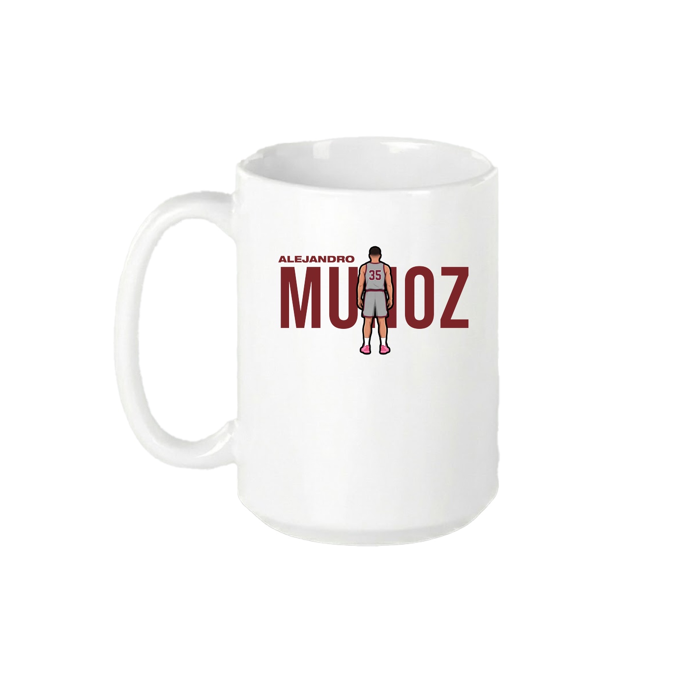 15oz Coffee Mug — Player Name in White