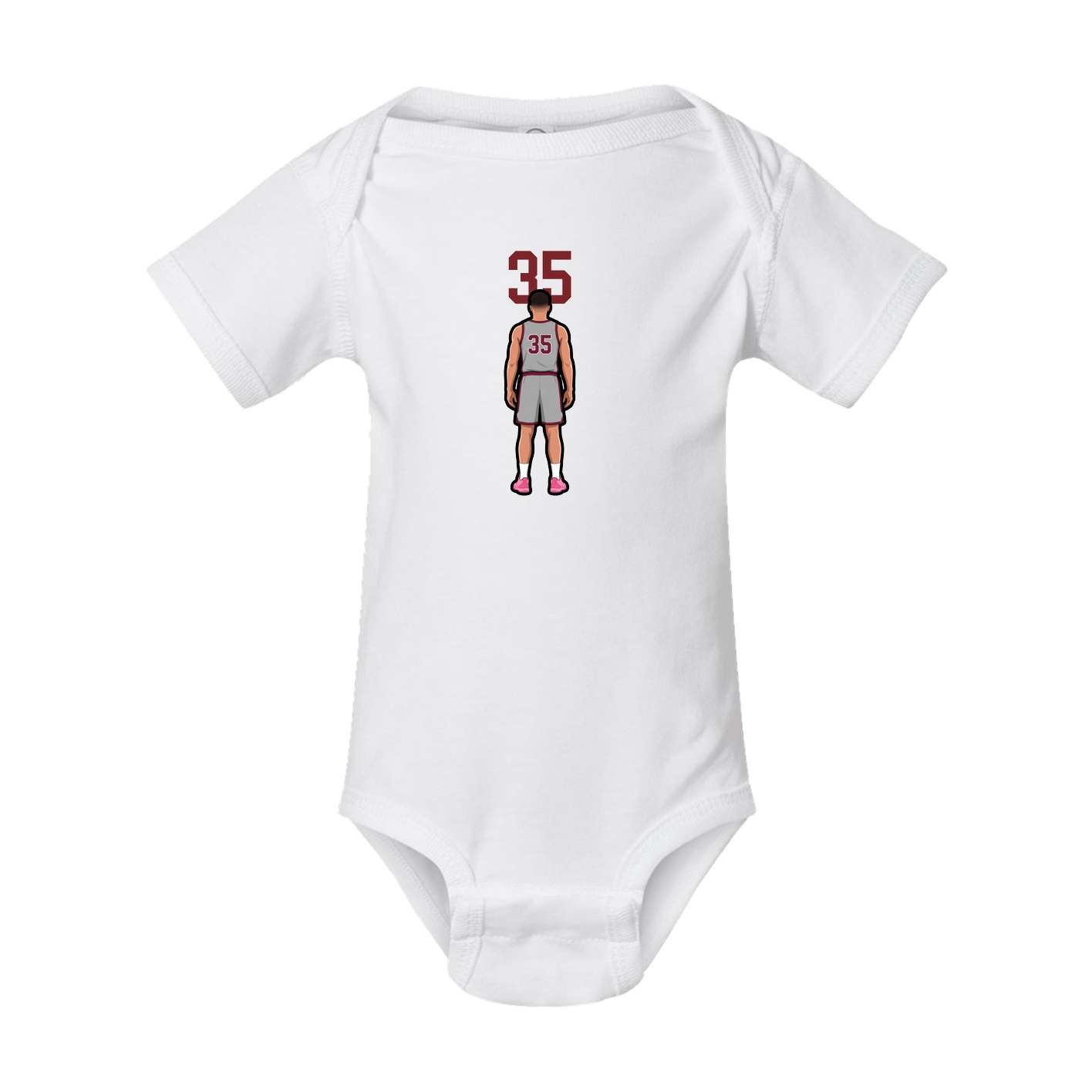 Baby Onesie — Number Top in White