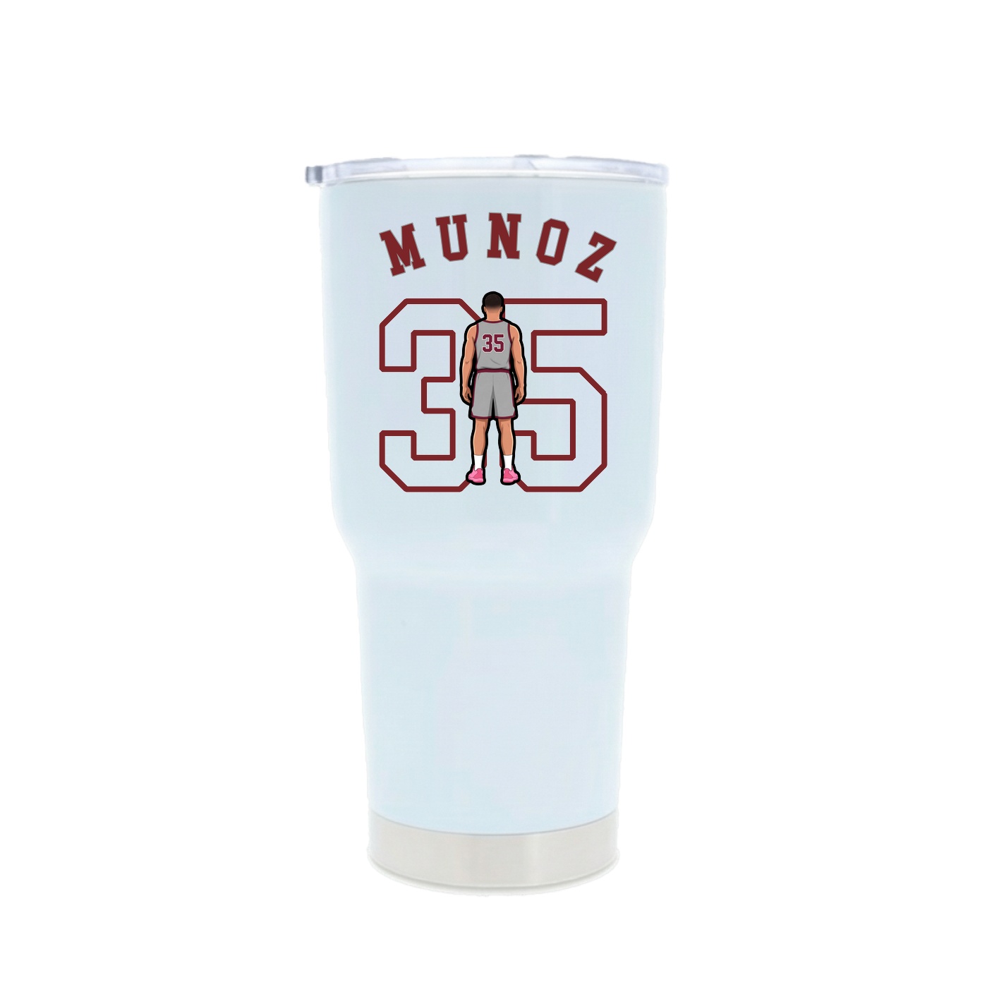 30oz Stainless Steel Tumbler — Shirsey Arch in White