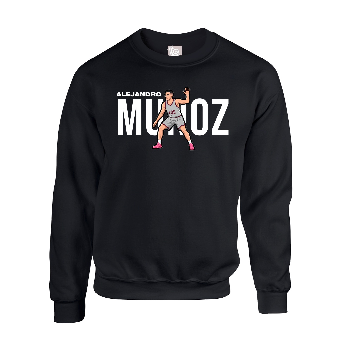 Fleece Crew — Player Name in Black