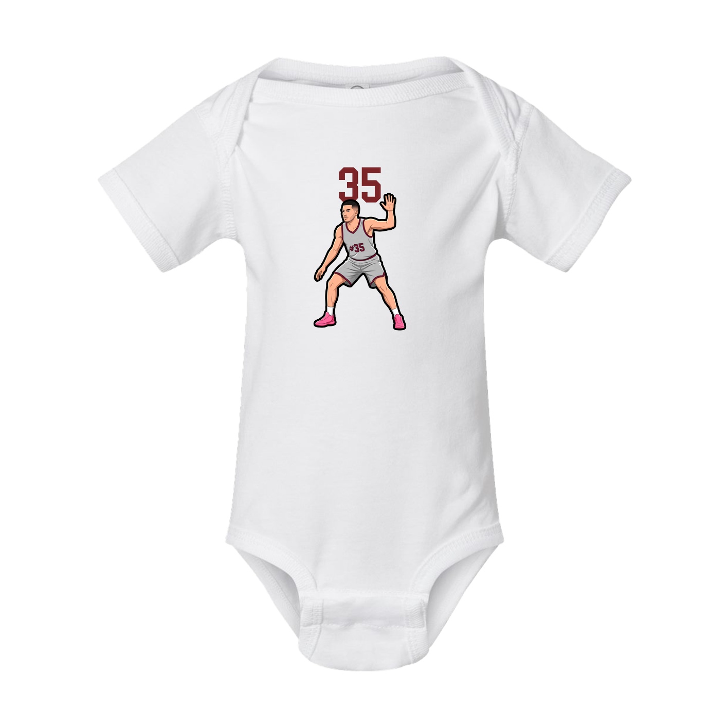 Baby Onesie — Number Top in White