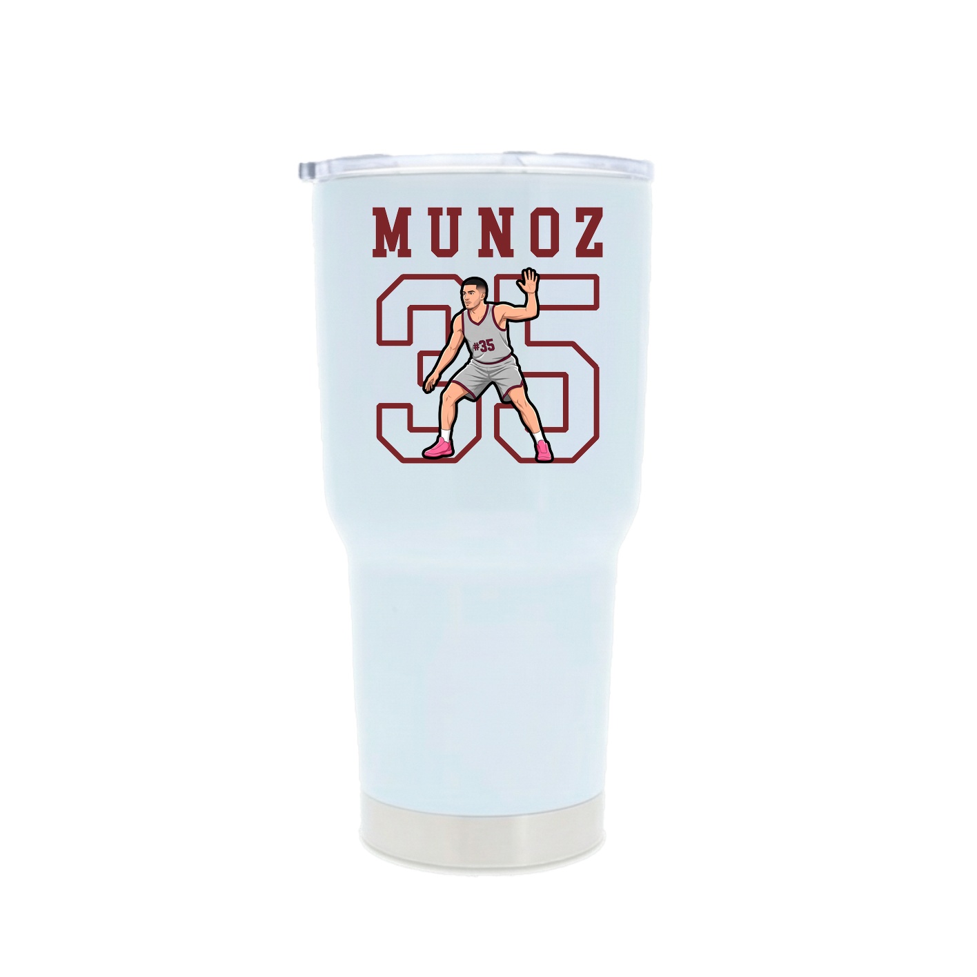 30oz Stainless Steel Tumbler — Shirsey in White