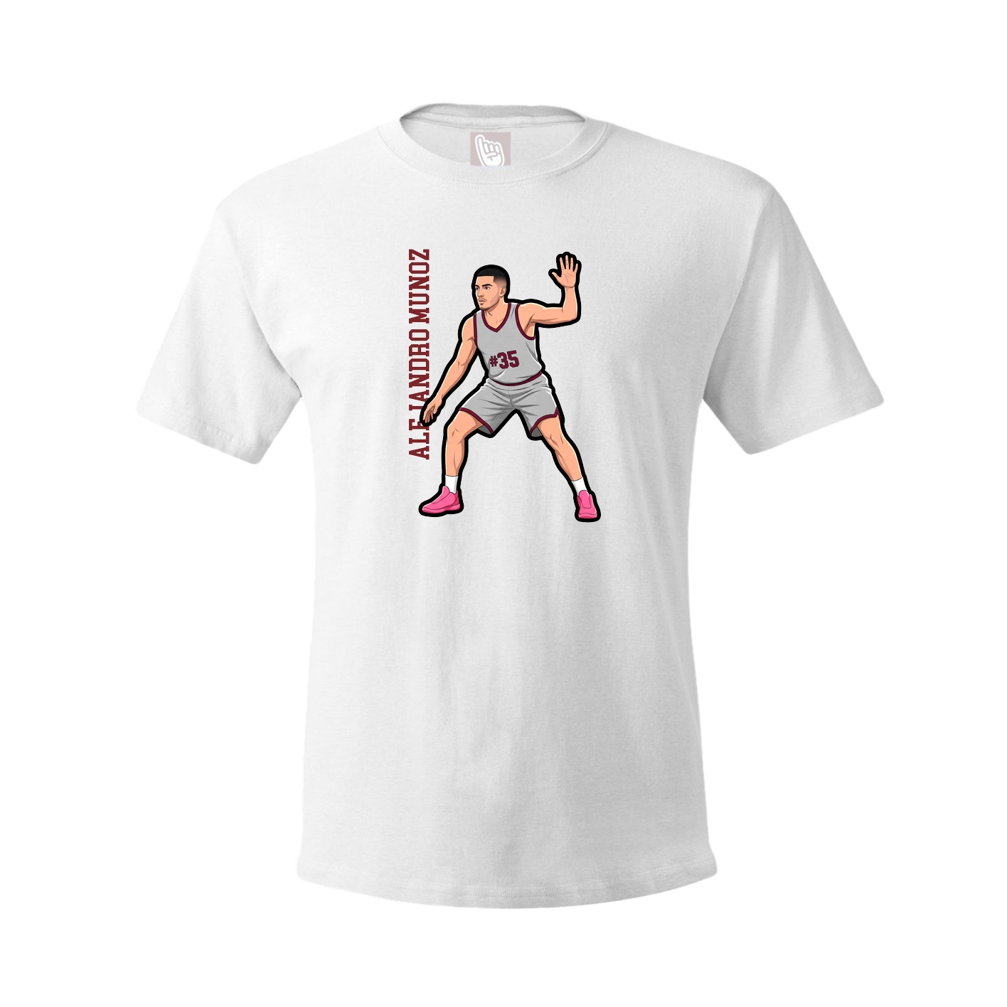 Tee — Name Vertical in White