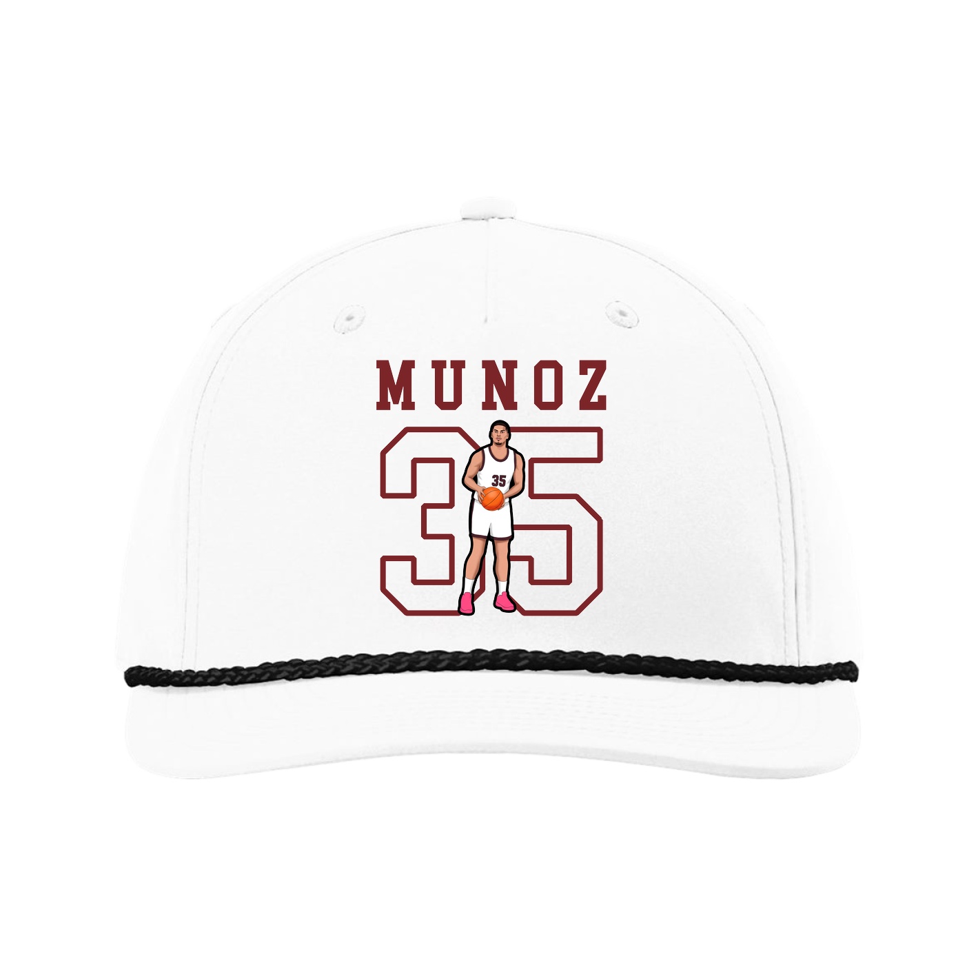 Five-Panel Classic Rope Cap — Shirsey in White