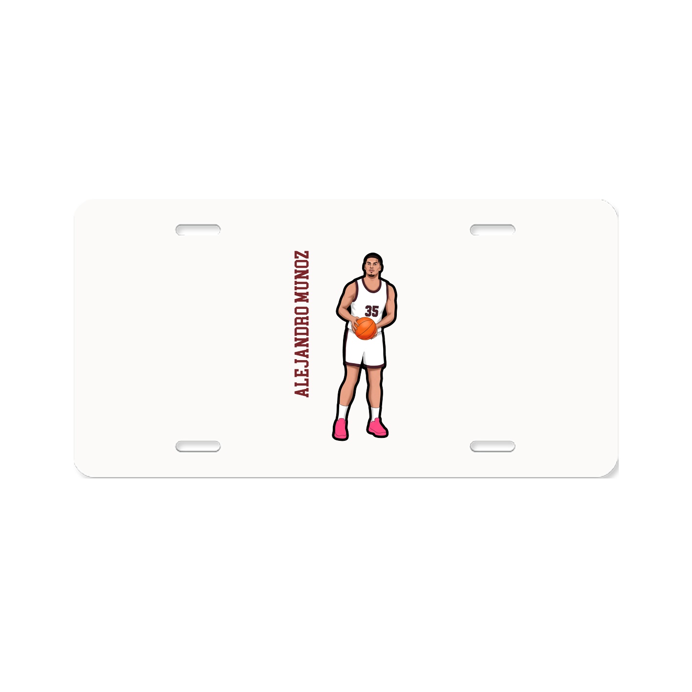 License Plate — Name Vertical in Classic