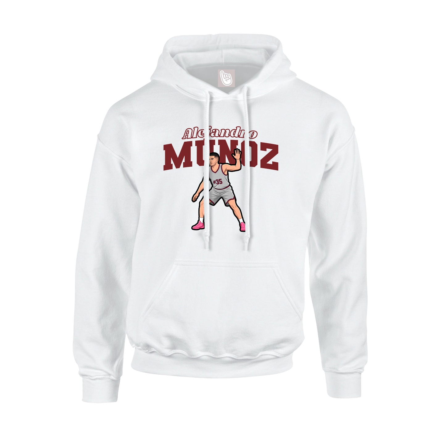 Hoodie — Name Arch in White