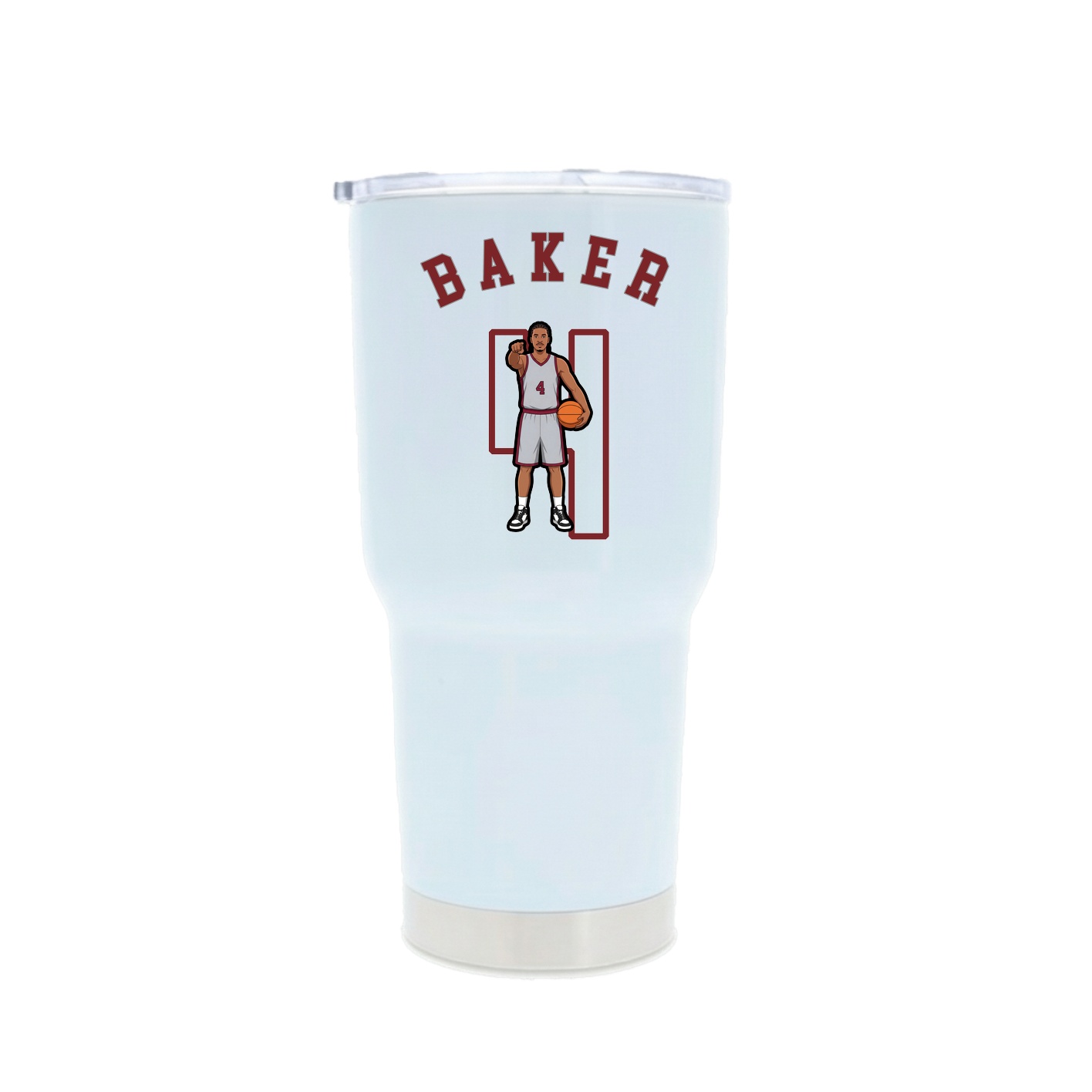 30oz Stainless Steel Tumbler — Shirsey Arch in White