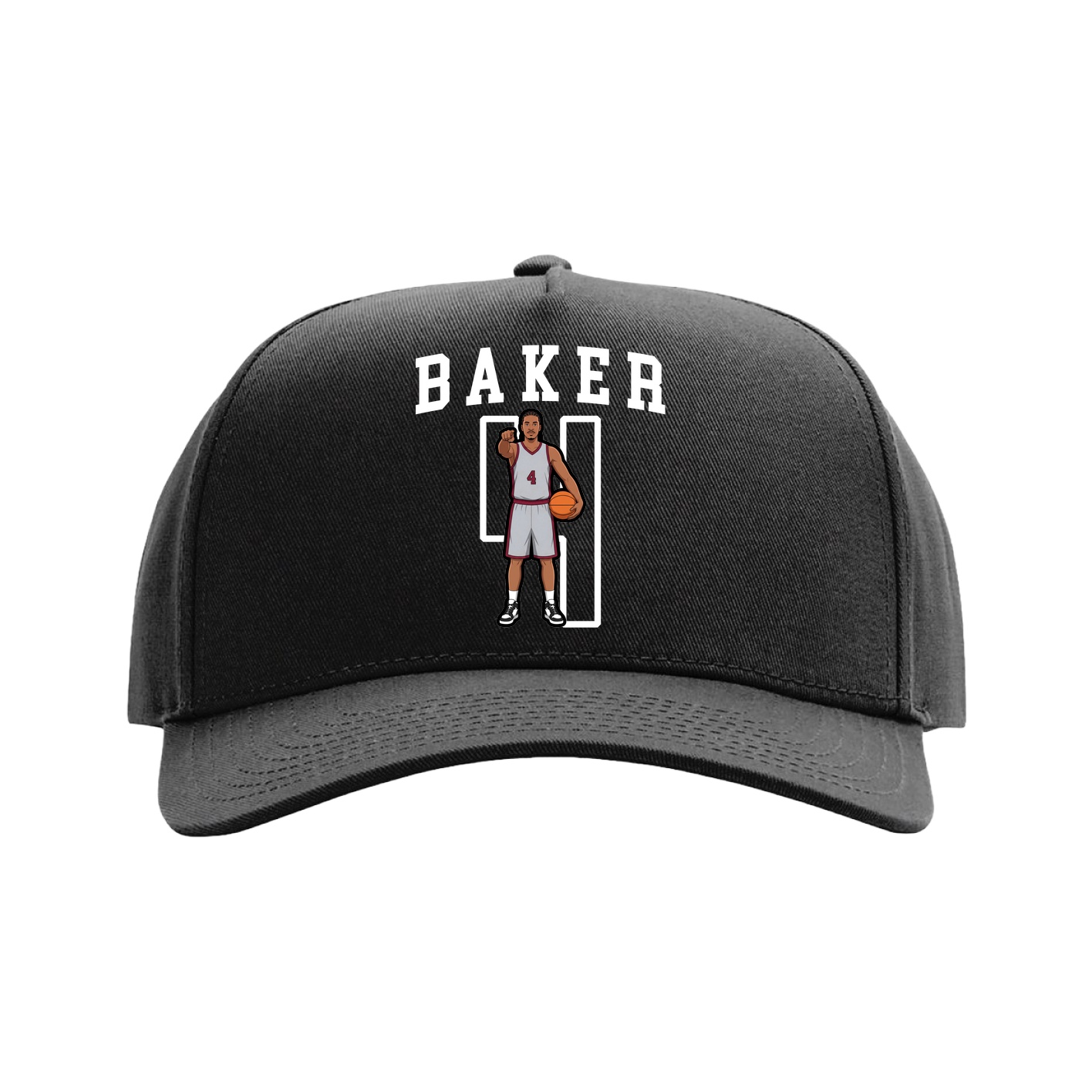 Full Fabric Five-Panel Champ Cap — Shirsey in Black