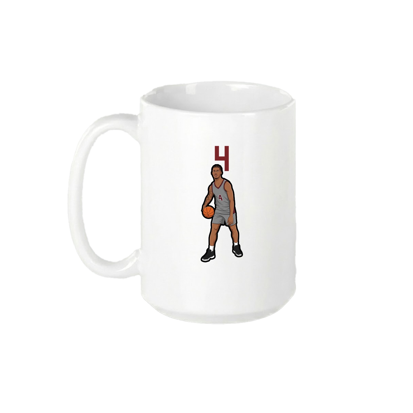 15oz Coffee Mug — Number Top in White