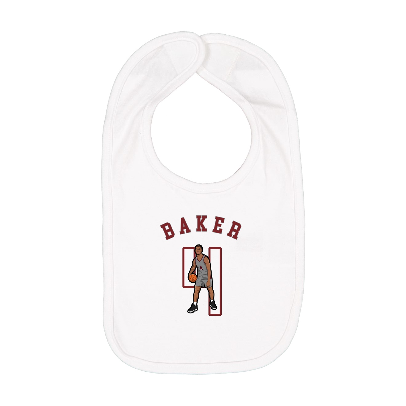 Infant Bib — Shirsey Arch in White