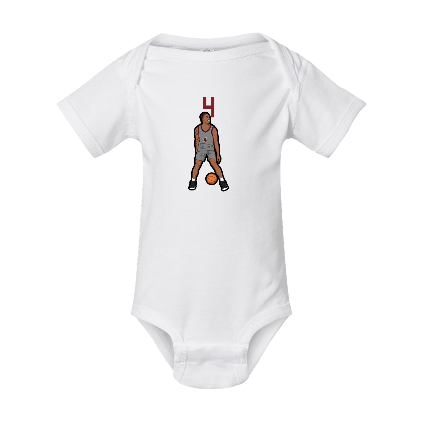 Baby Onesie — Number Top in White