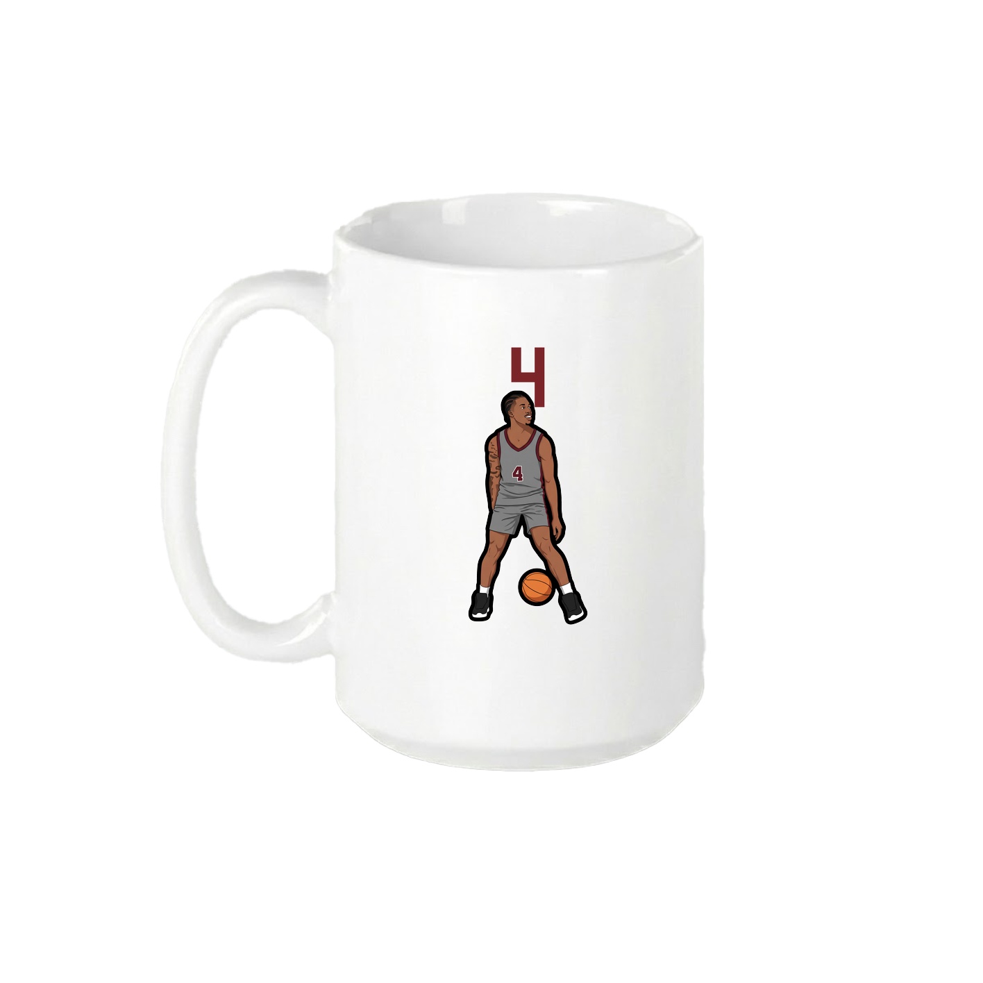 15oz Coffee Mug — Number Top in White