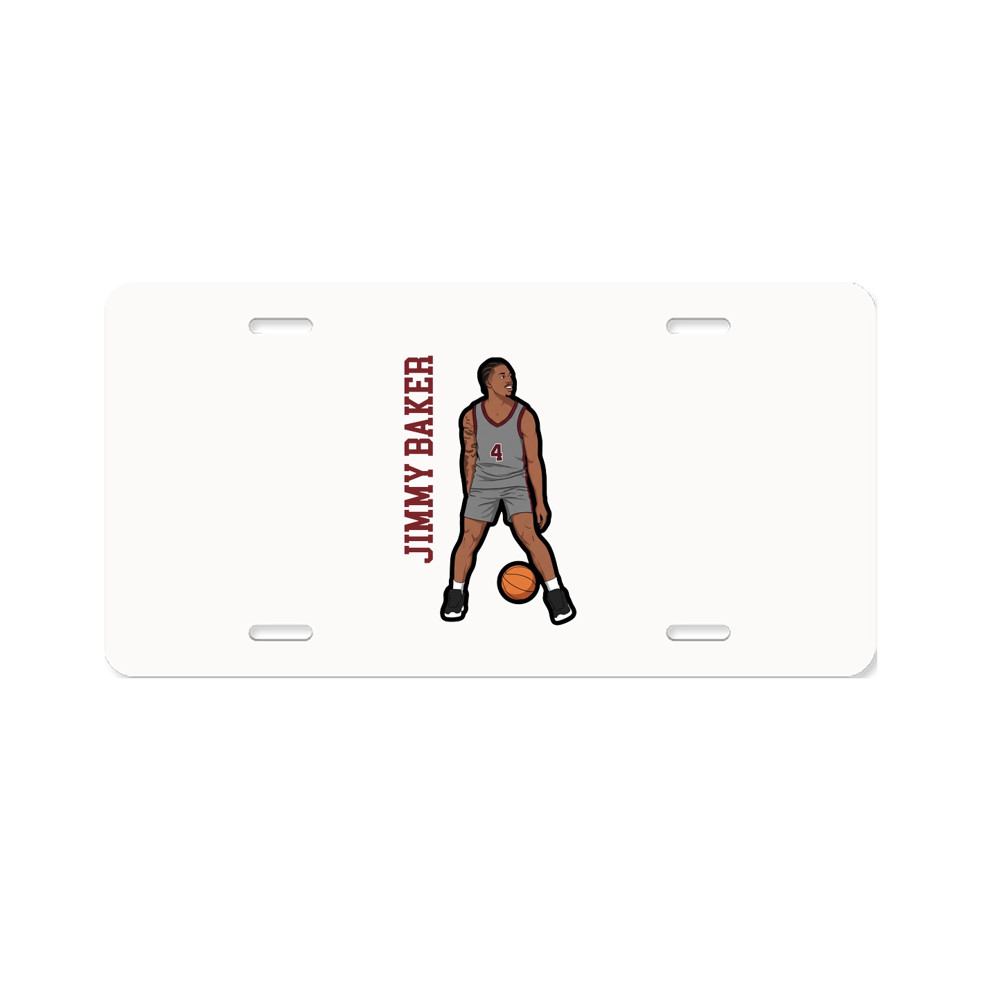 License Plate — Name Vertical in Classic