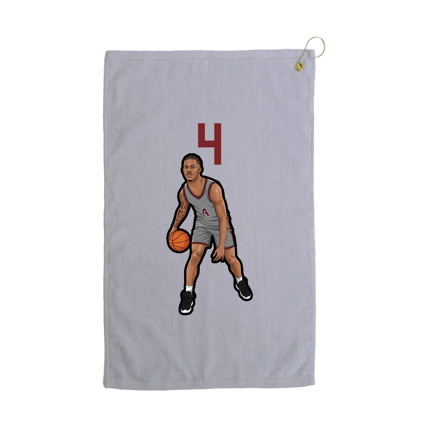 Golf Towel — Number Top in Grey