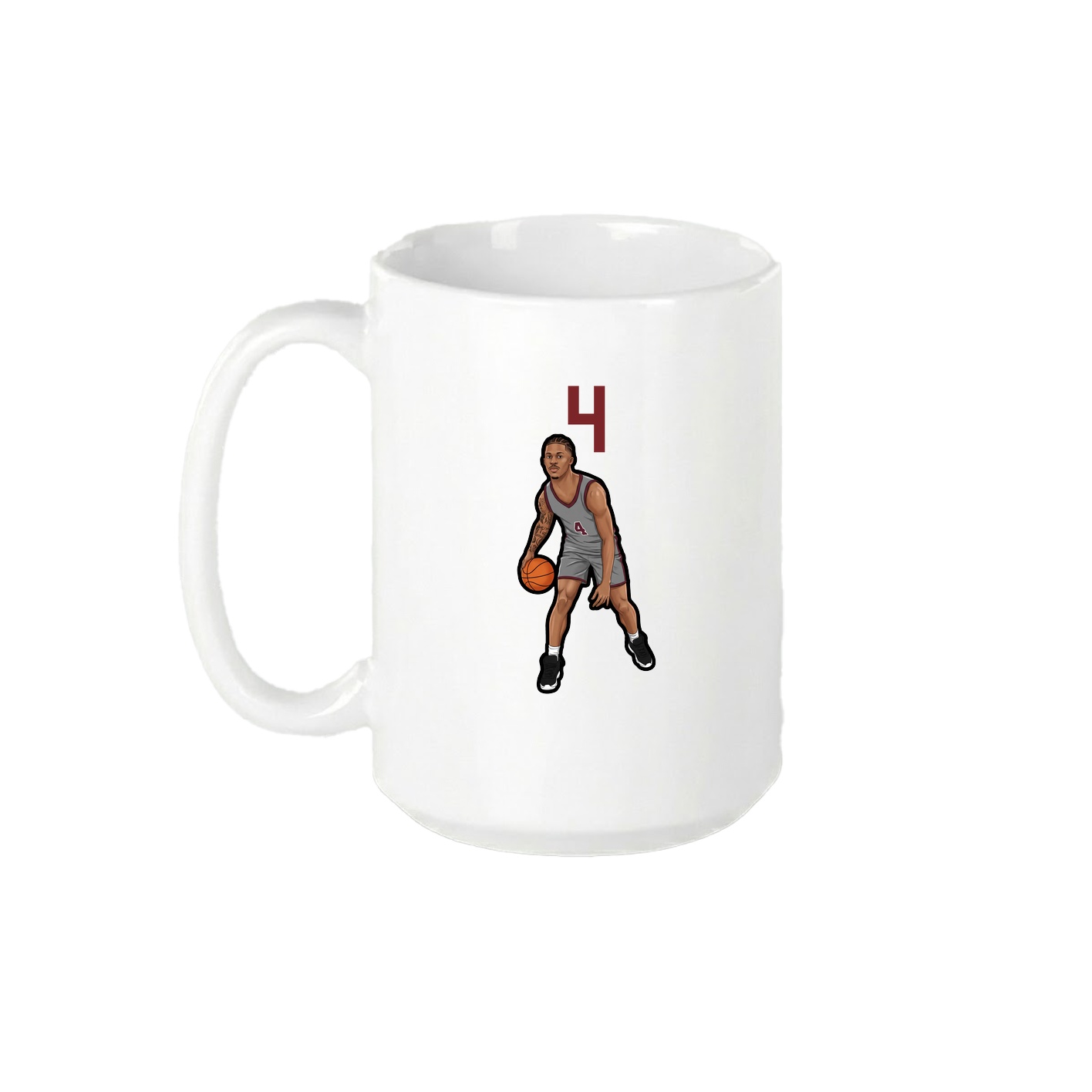 15oz Coffee Mug — Number Top in White