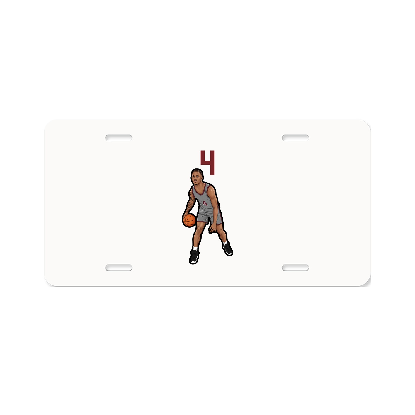 License Plate — Number Top in Classic