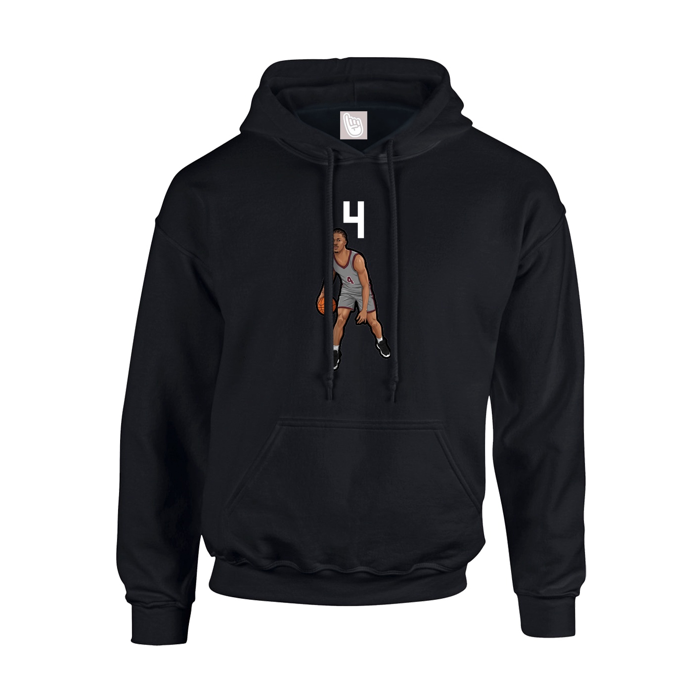 Youth Hoodie — Number Top in Black
