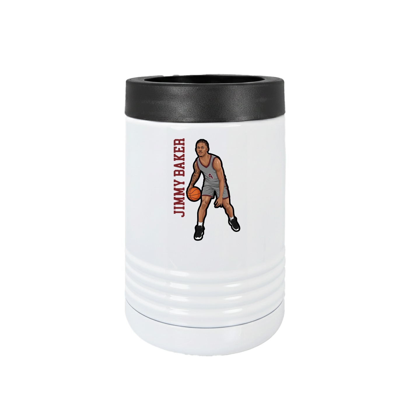 Beverage Holder — Name Vertical in White